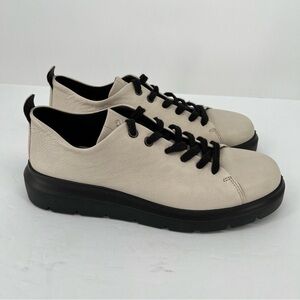 Ecco Womens Nouvelle Oxfords Shoes Size 8-8.5 US 39 EU Ivory White Sneakers